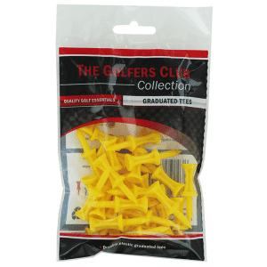 Brand Fusion Plastic Graduated Golf Tees 43mm Bag 30 Yellow