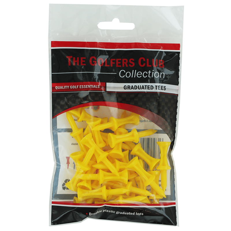 Brand Fusion Plastic Graduated Golf Tees 43mm Bag 30 Yellow