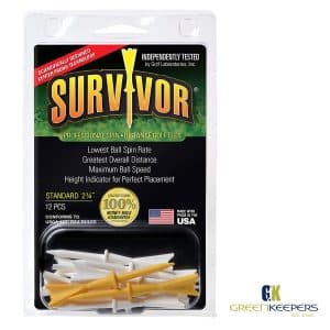 Survivor Golf Tees 2 3/4" - 70mm By GreenKeepers Graduated 12 Pack