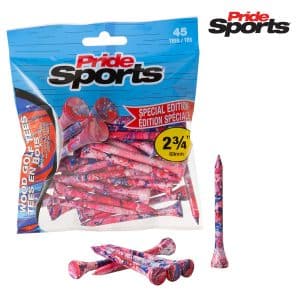 Pride Sports Special Edition Paint Splatter Golf Tees 2 3/4" - 69mm Blue / Red
