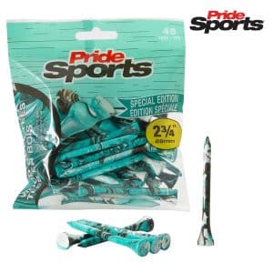 Pride Sports Special Edition Paint Splatter Golf Tees 2 3/4" - 69mm Turquoise/Black