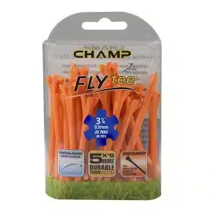 Champ Zarma Fly Biodegradable Plastic Golf Tees 3 1/4" 83mm Bag Orange