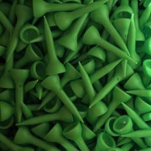 ECOTEES® Plastic Short Straight Golf Tees 32mm Bag 100 Green