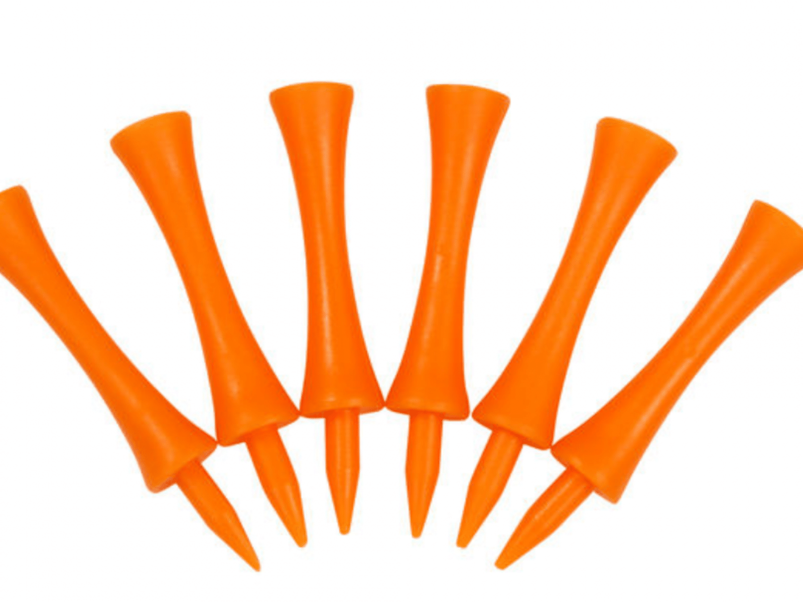 ECOTEES® Plastic Graduated Golf Castle Tees 67mm Bulk Bag 100 Orange