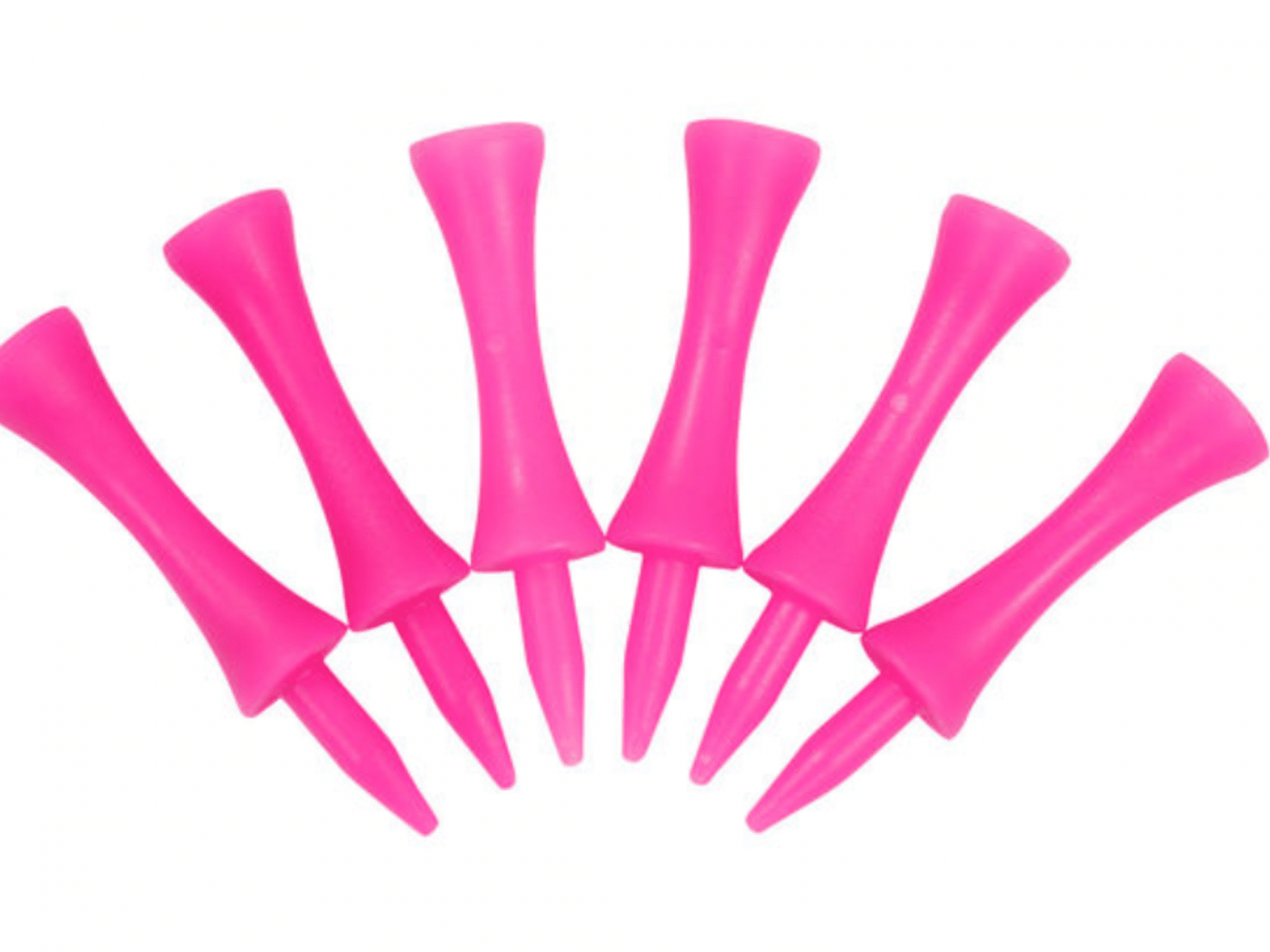ECOTEES® Plastic Graduated Golf Castle Tees 57mm Bulk Bag 100 Pink