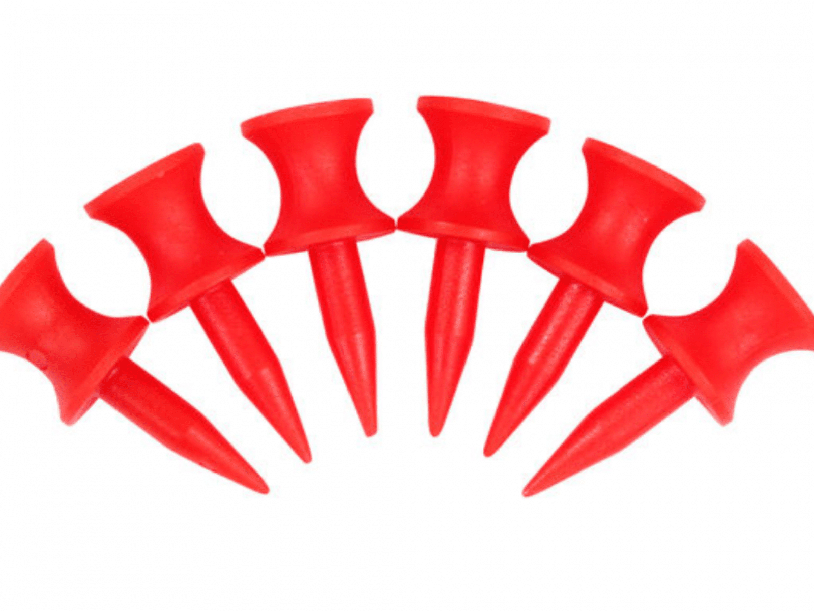ECOTEES® Plastic Graduated Golf Castle Tees 31mm Bulk Bag 100 Red
