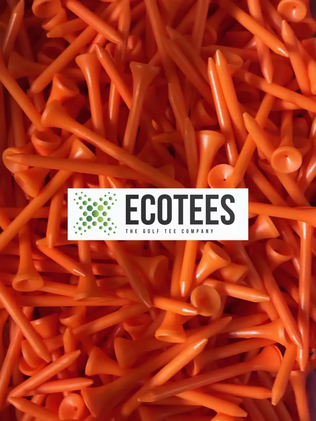 ECOTEES® Plastic Long Straight Golf Tees 2 3/4" - 70mm Bag 30 Orange - Image 3
