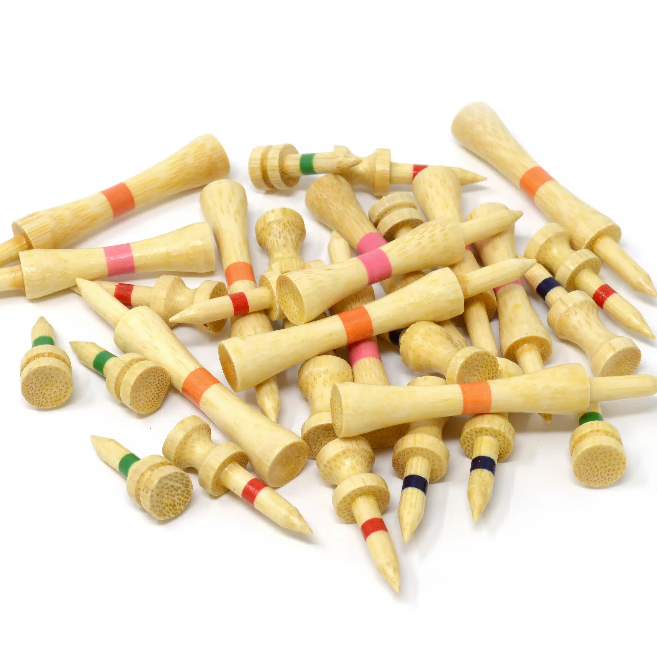 On Par Bamboo Graduated Golf Tees 70mm 2 3/4″ Eco Box 30 Natural - Image 4